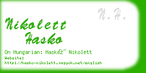 nikolett hasko business card